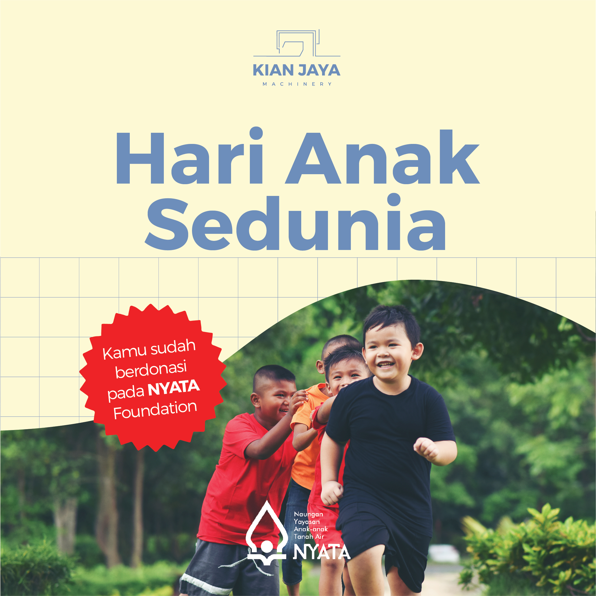 Corporate Social Responsibility (CSR) Kianjaya Machinery & NYATA Foundation Peduli Pendidikan Indonesia